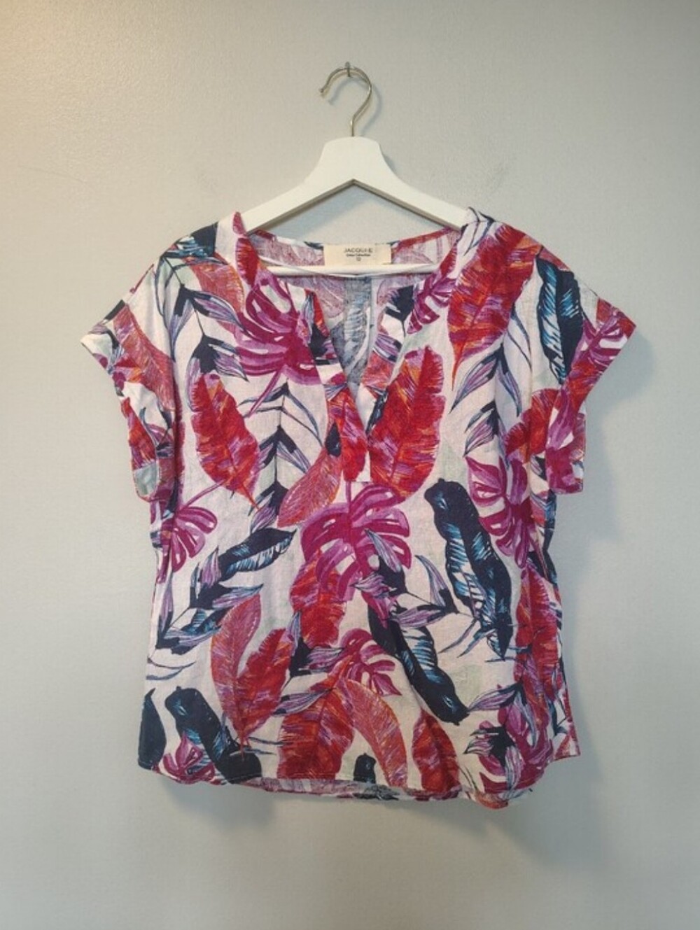 Jacqui-e 100% Linen Cap Sleeve Top